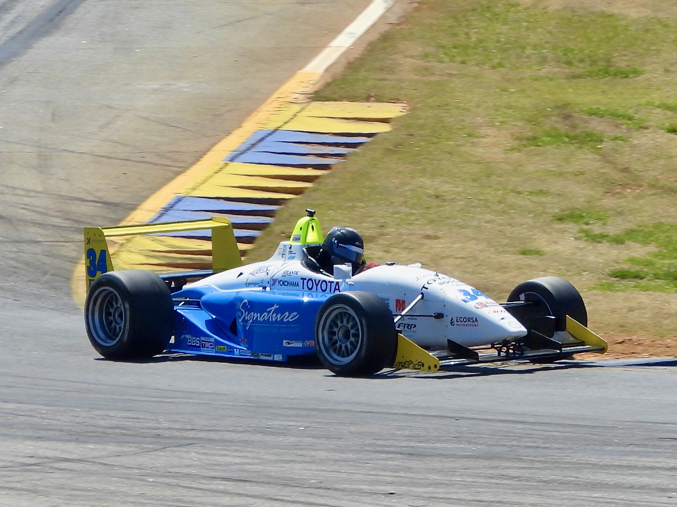 A small open-wheel race car