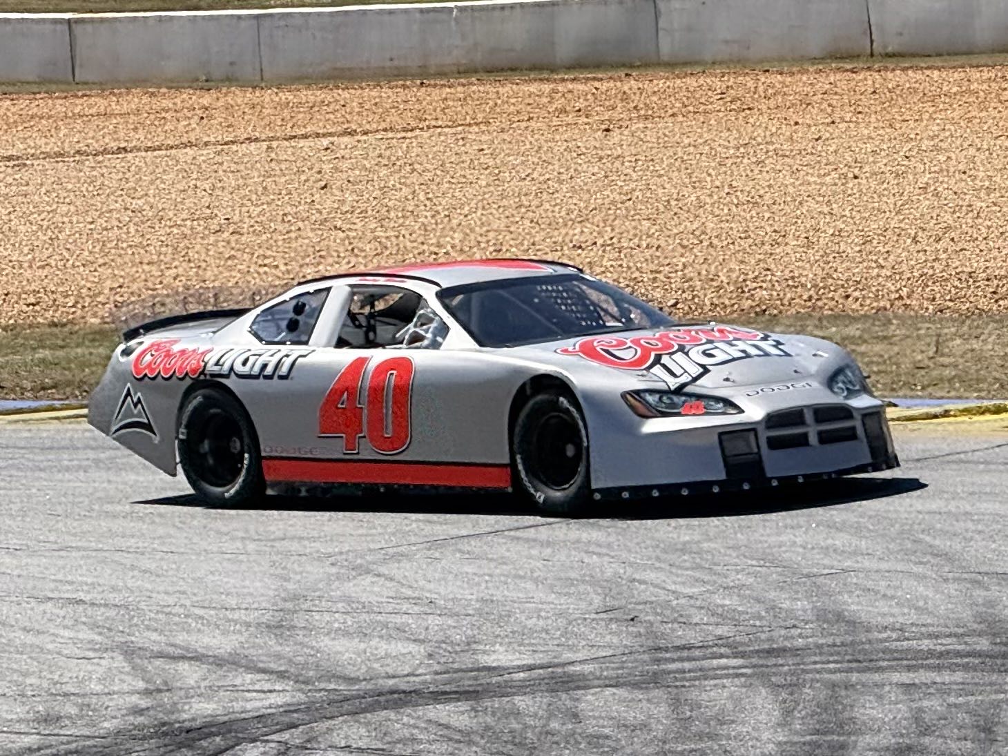 A #40 Dodge NASCAR stock car in Coors Light livery