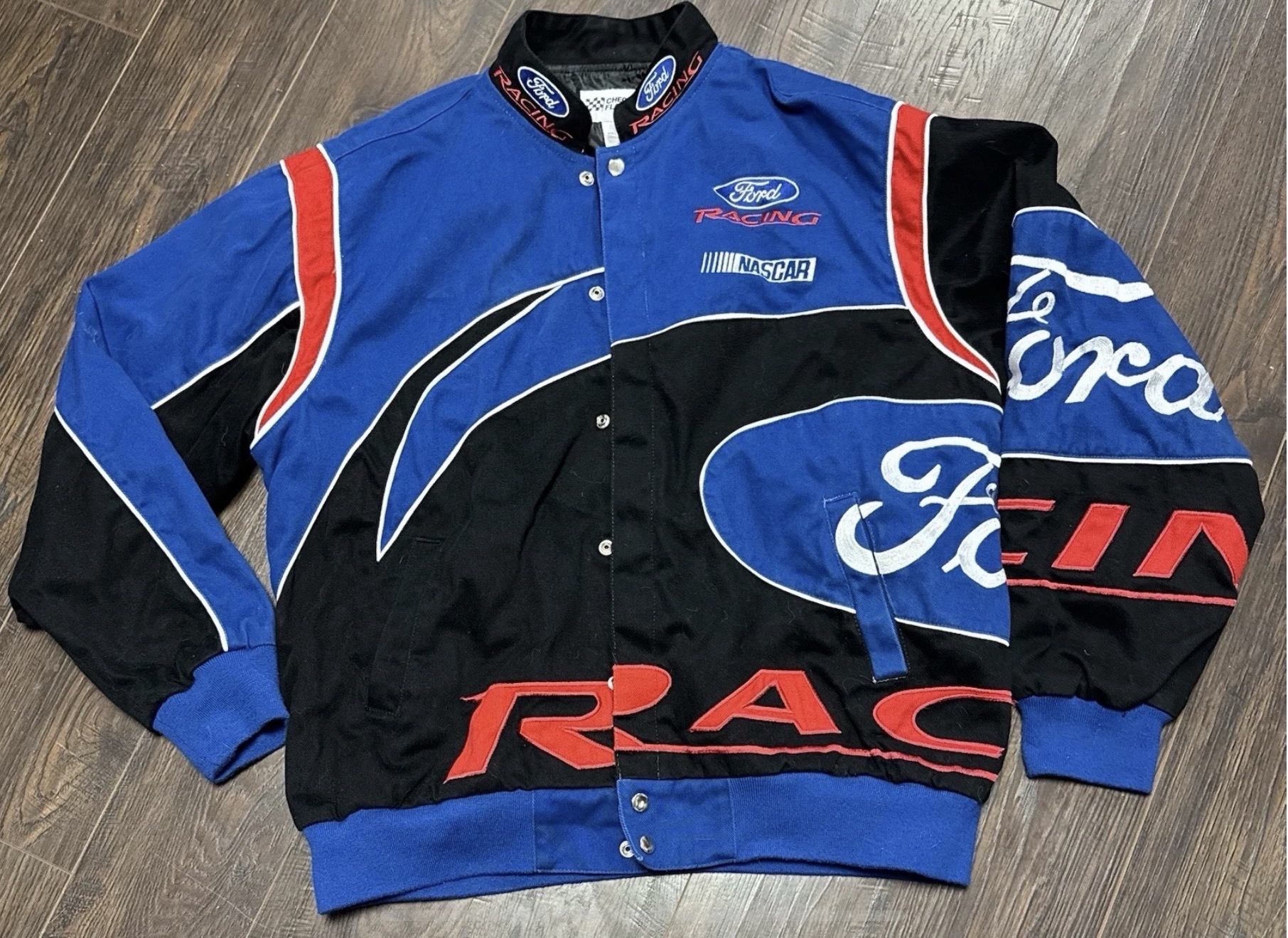A vintage Ford Racing NASCAR jacket in immaculate condition